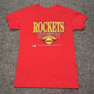 Vintage Houston Rockets Youth shirt spectator sportswear red NBA Basketball‎ 00s